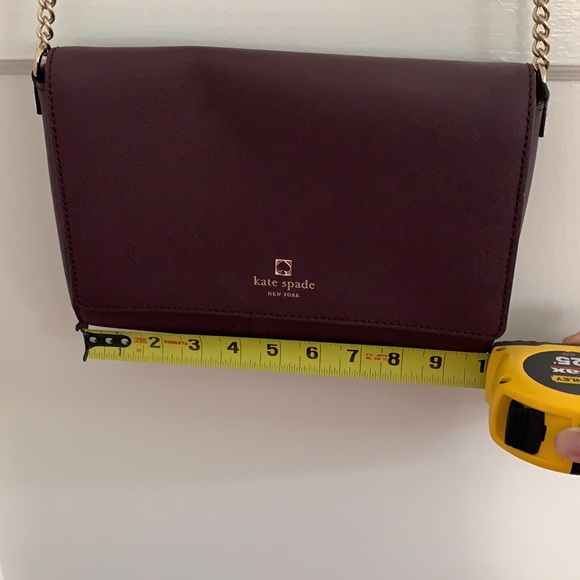 Kate Spade 100% Leather Dark Purple Shoulder Purse - Picture 4 of 7